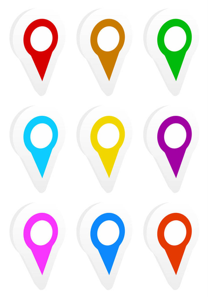 Mapa pin iconos
  - Vector, Imagen