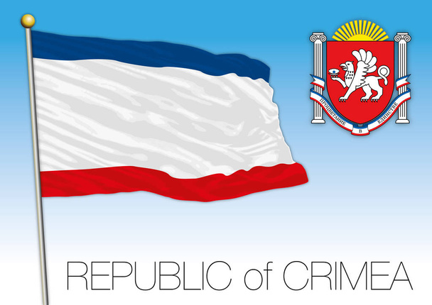 Crimea Republic flag, - Vector, Image