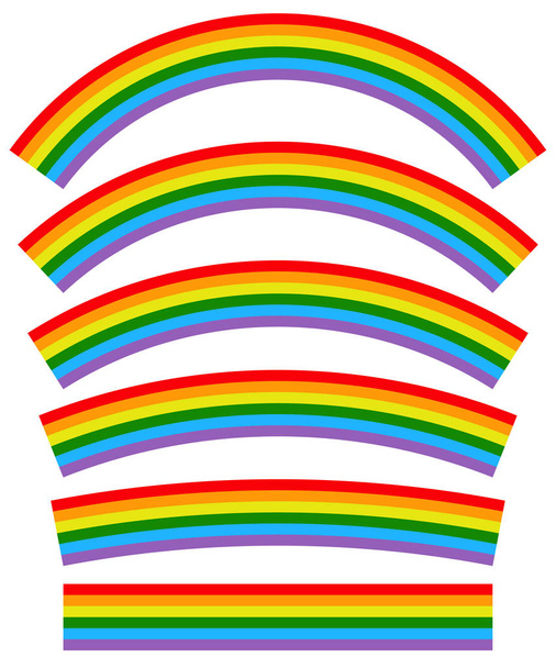 Ilustración con formas de arco iris
 - Vector, imagen