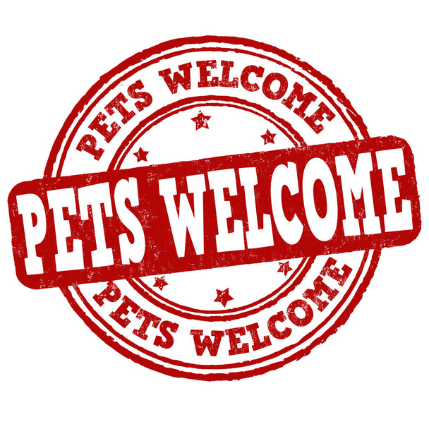 Mascotas signo de bienvenida o sello
 - Vector, Imagen