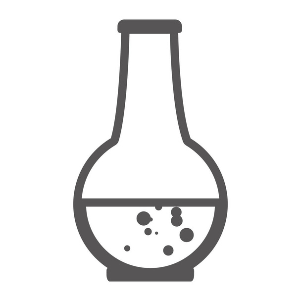buis test glas geïsoleerde pictogram - Vector, afbeelding