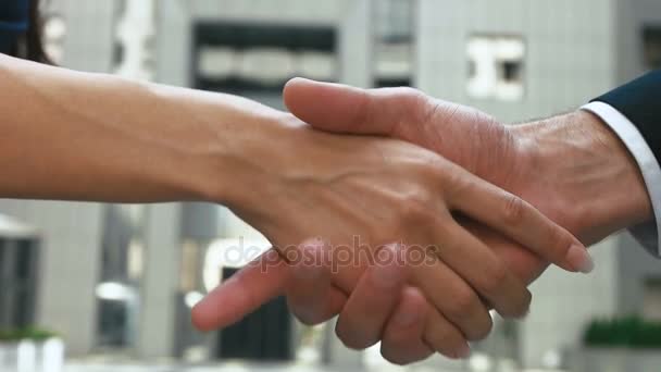 partners shaking hands - Footage, Video