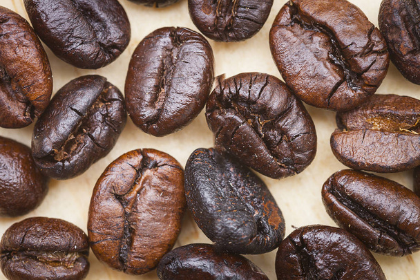 Pražená kávová zrna textura. - Fotografie, Obrázek