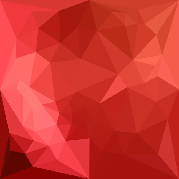 Tomato Red Abstract Low Polygon Background - Vector, Image