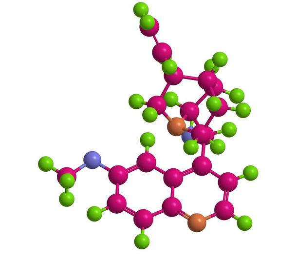 Kinin - molekuláris szerkezete - Fotó, kép