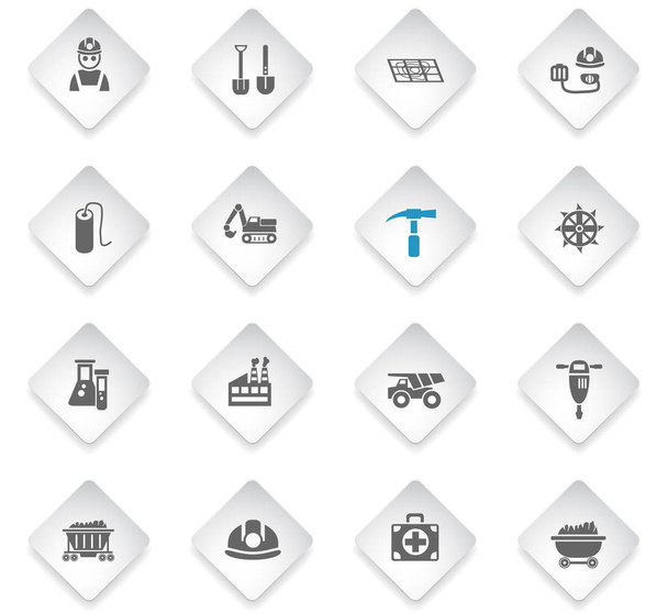 coal industry icon set - Vector, Image