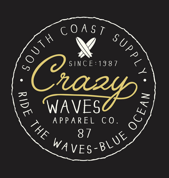 Logotipo de ondas loucas
 - Vetor, Imagem