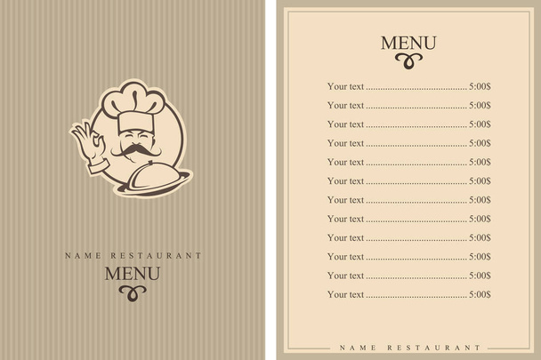 Design de menu Chef
 - Vetor, Imagem