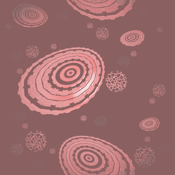 Безшовні кола і еліпси візерунок рожево-коричневий
 - Фото, зображення