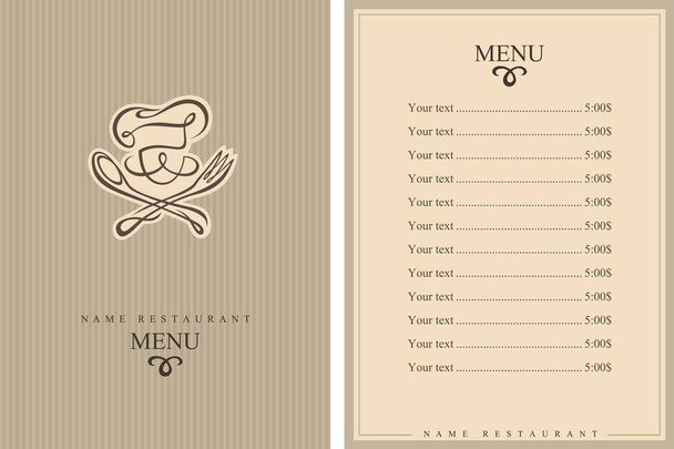 chef menu design - Vector, Image