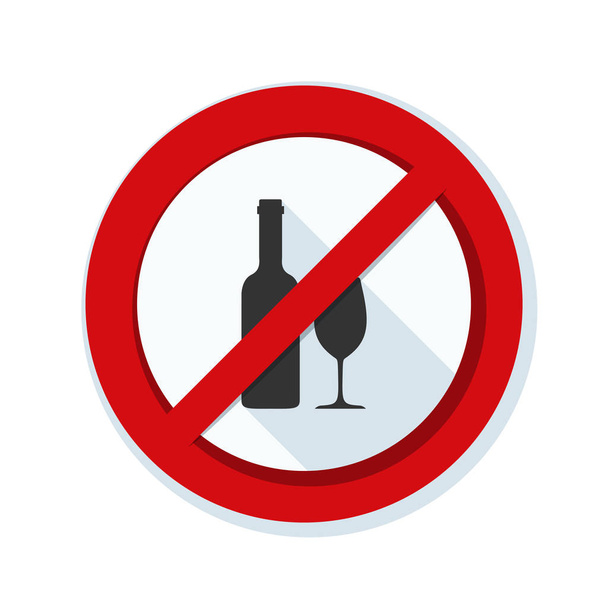 alcohol vrije teken pictogram - Vector, afbeelding