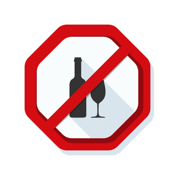 alcohol free sign icon - Vector, Image