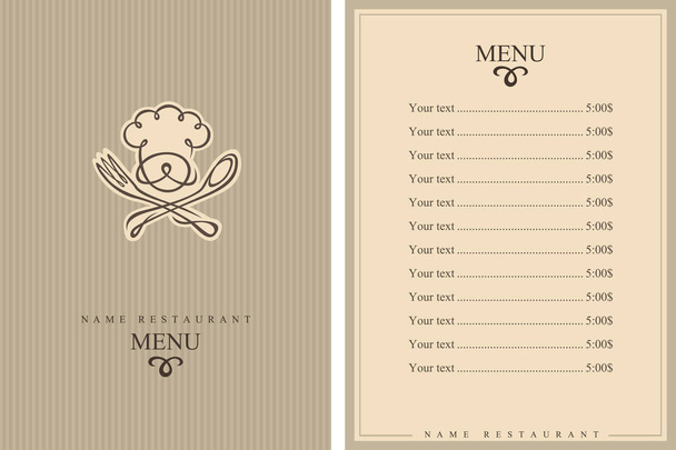 Дизайн меню шеф-повара
 - Вектор,изображение