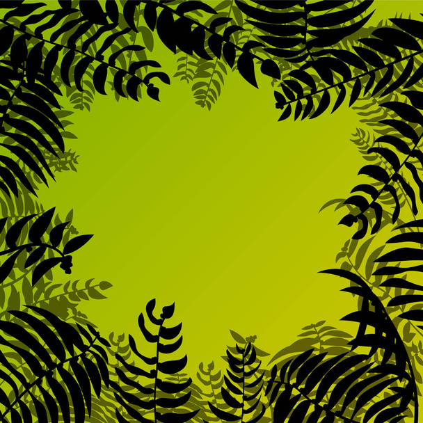 Tropical leaves foliage vector - Vector, Imagen