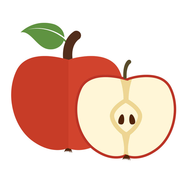 Fruta de manzana madura
 - Vector, imagen