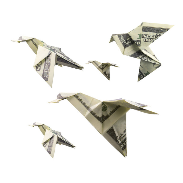 Origami Bird from banknotes - Foto, imagen