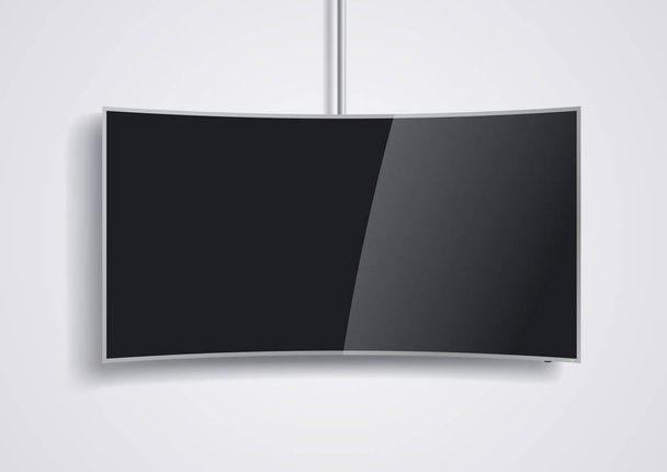 Curved screen smart TV - Wektor, obraz