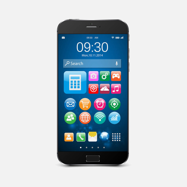 Smartphone Uygulama icons.vector ile - Vektör, Görsel