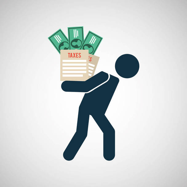 silhouette uomo crisi finanziaria imposte denaro
 - Vettoriali, immagini