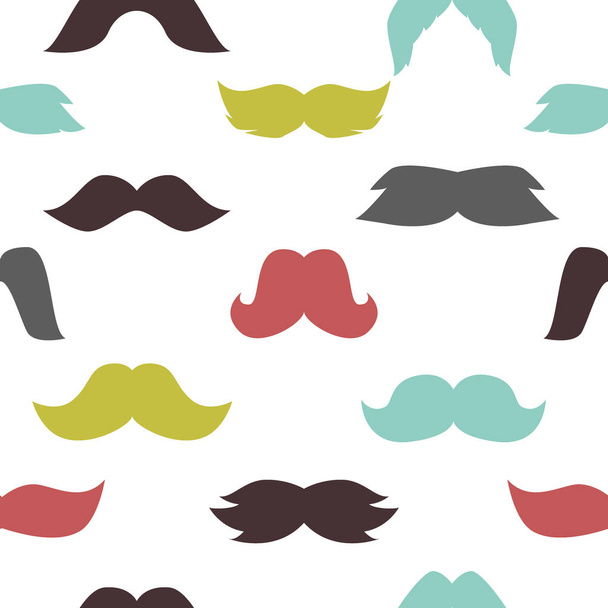 Mustaches seamless pattern vector. - Vettoriali, immagini