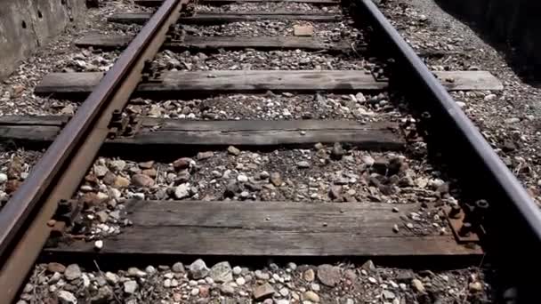  railroad tracks horizont - Video, Çekim