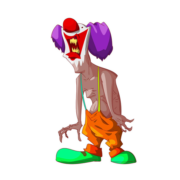 Scary Evil Clown - Vektör, Görsel