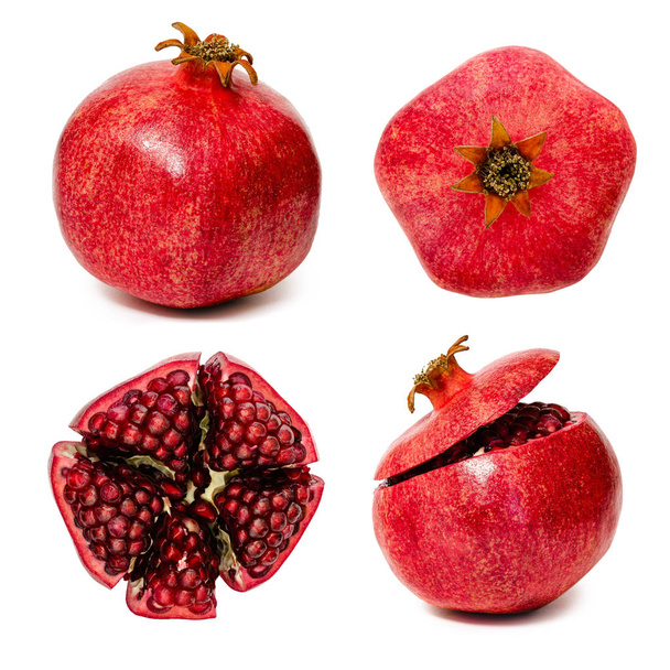 set of few views of pomegranate, healthy and vitamin food - Photo, Image