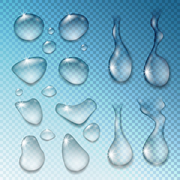 waterdruppels set - Vector, afbeelding