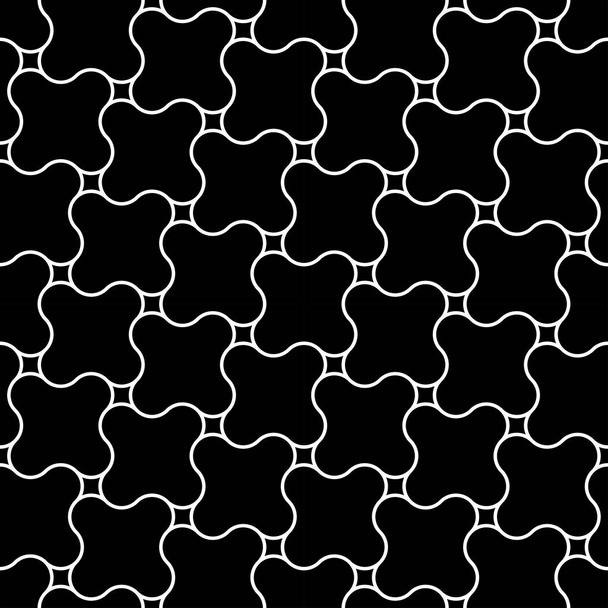 モダンな抽象幾何学の正方形パターンのベクトル。黒と白のシームレスな幾何学的な背景。微妙な枕とベッド ミニマルなデザインをシートします。創造的なアールデコ。流行に敏感なファッションの印刷 - ベクター画像