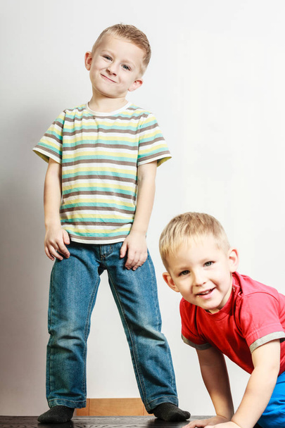 Little boys have fun together at home. - Fotografie, Obrázek