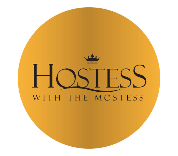 Mostess のロゴデザインとホステス - ベクター画像