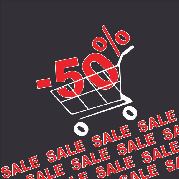 Big sale, 50 percentage discount . Vector illustration - Vector, Image