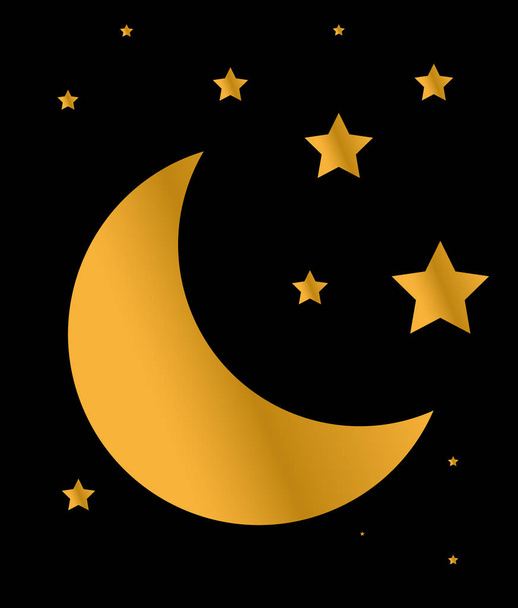 Moon Logo Icon - Vector, afbeelding