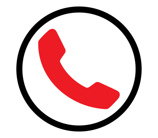 ikona červeného telefonu - Vektor, obrázek