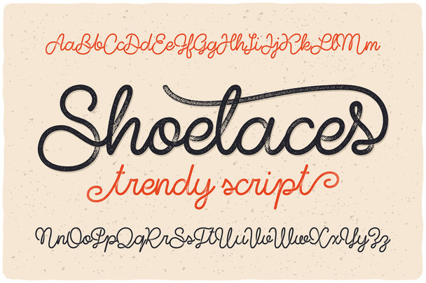  lettertypescript genaamd "schoenveters"  - Vector, afbeelding