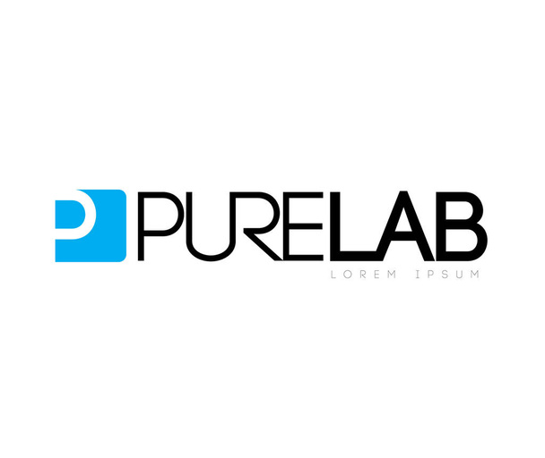 Pure Lab Concept Logo ontwerp - Vector, afbeelding