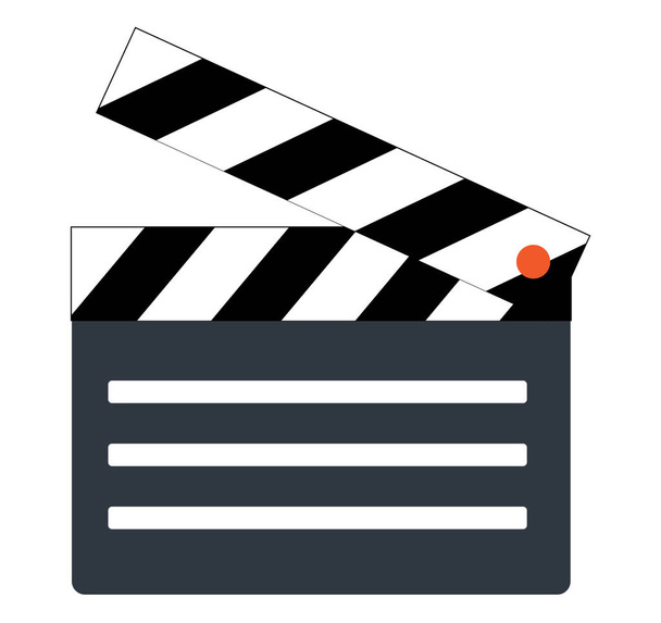 Filmklapper pictogram ontwerp - Vector, afbeelding