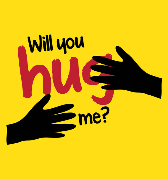Zal Hug u Me - Vector, afbeelding