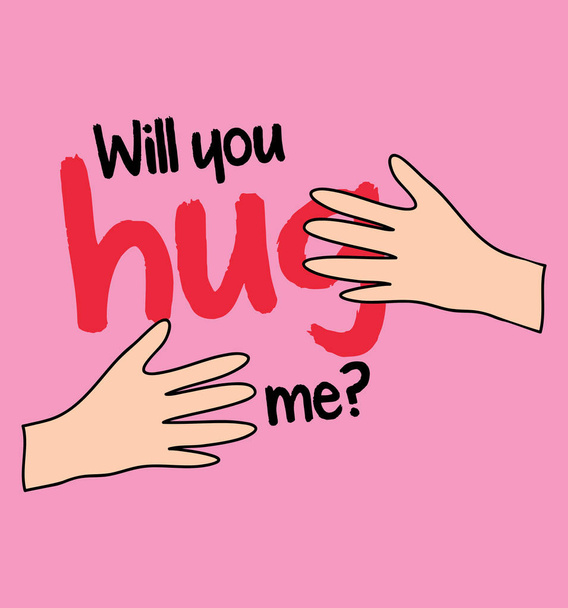 Vais abraçar-me?
 - Vetor, Imagem