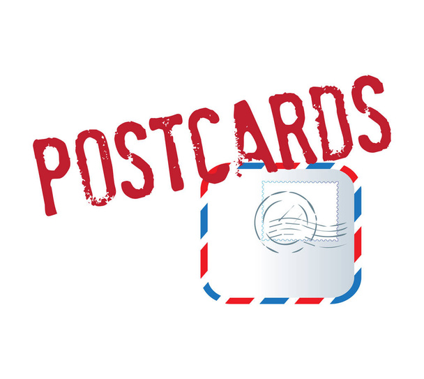 Texto e letra do cartão postal
 - Vetor, Imagem
