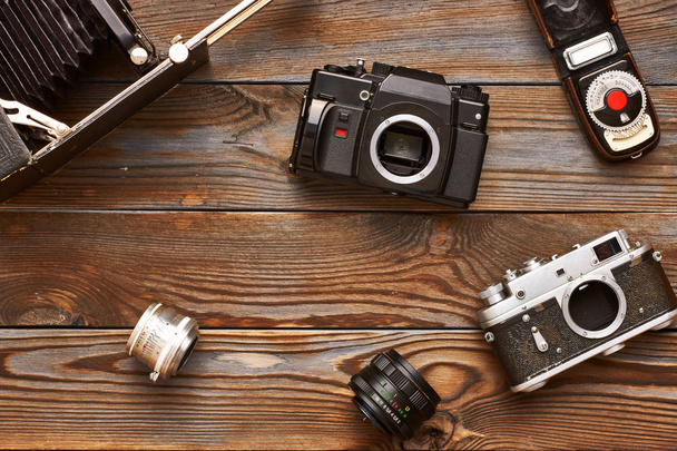 Vintage cameras and lenses  - Photo, Image