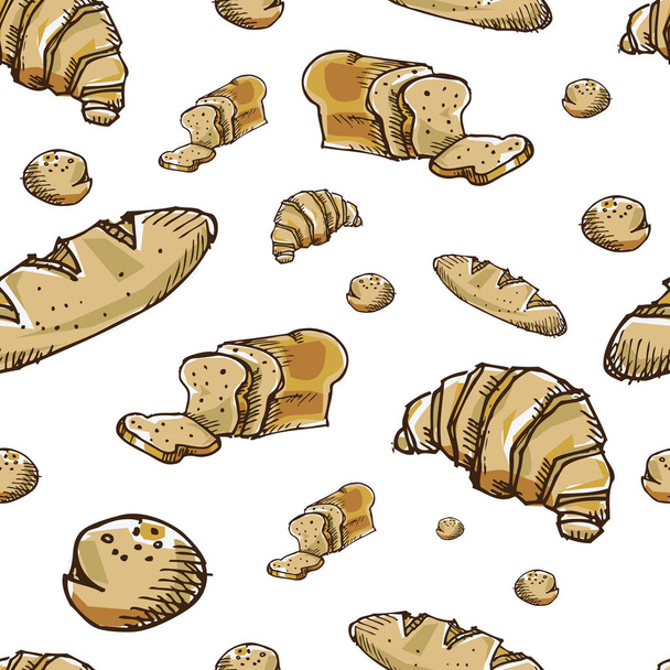  bread pattern drawing graphic  design objects - Vettoriali, immagini