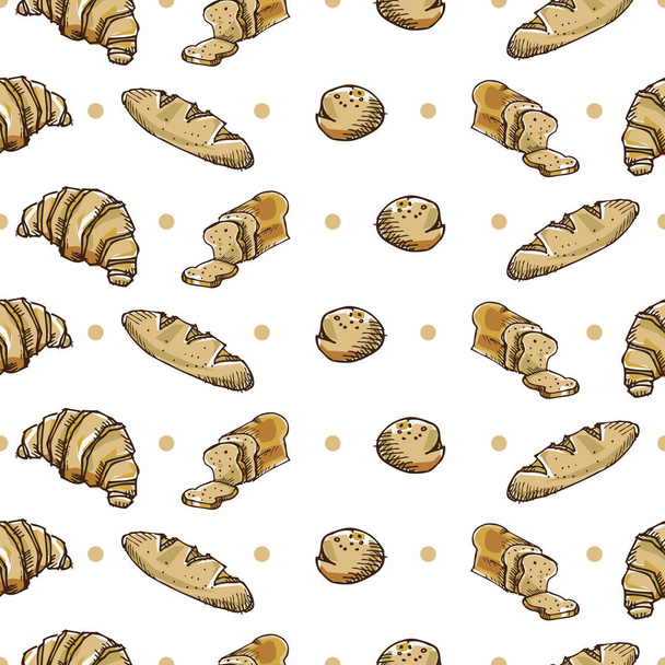 bread pattern drawing graphic  design objects - Διάνυσμα, εικόνα