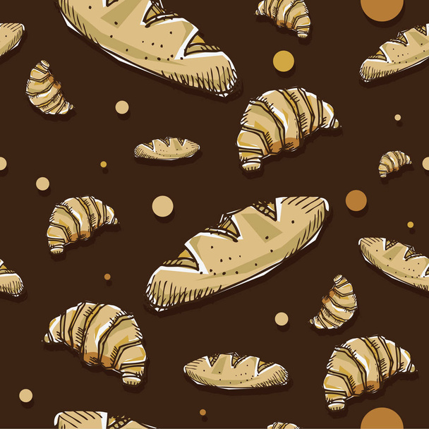  bread pattern drawing graphic  design objects - Διάνυσμα, εικόνα