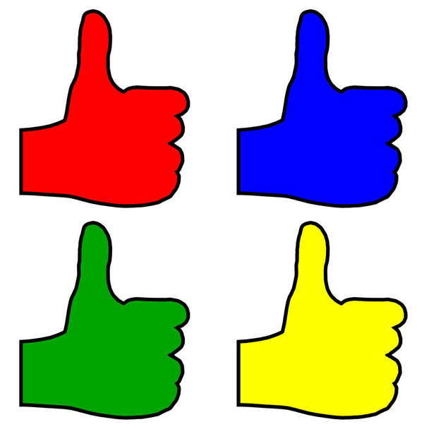 Thumbs Up Sinais
 - Vetor, Imagem