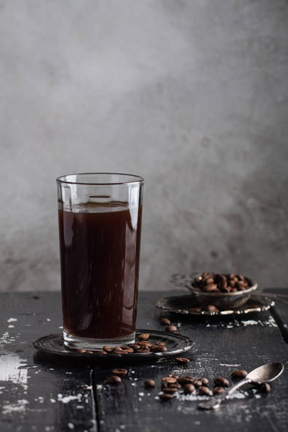 Iced coffee in the tall glass - Fotografie, Obrázek