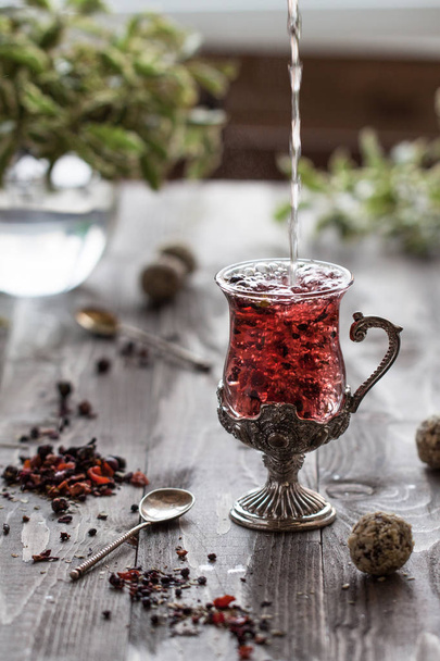 hot red tea - Photo, image