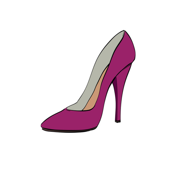 Red womens high heels - Vector, afbeelding