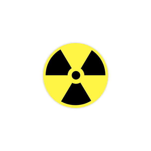 Icono de radiación aislado en el fondo
 - Vector, imagen