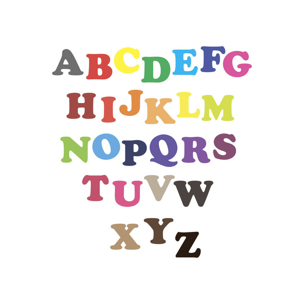 Alphabet. White background. Illustration - Вектор,изображение